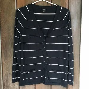 Talbots Striped Lightweight Cardigan
